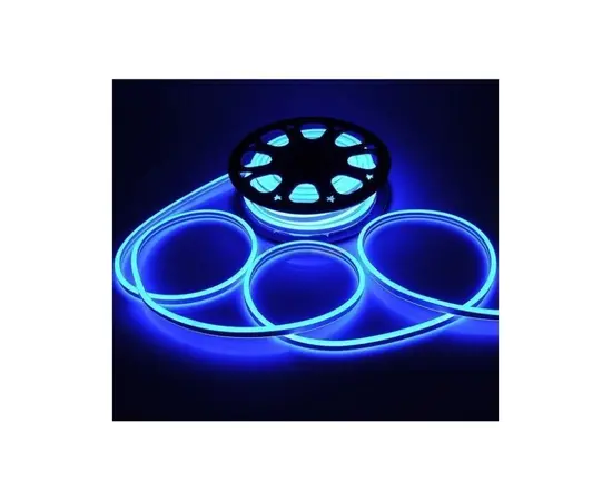 ლედ განათება ACK ნეონის დრეკადი ლურჯი 120LED 1M 7.5W 220V IP65 9X16MM 50 მ