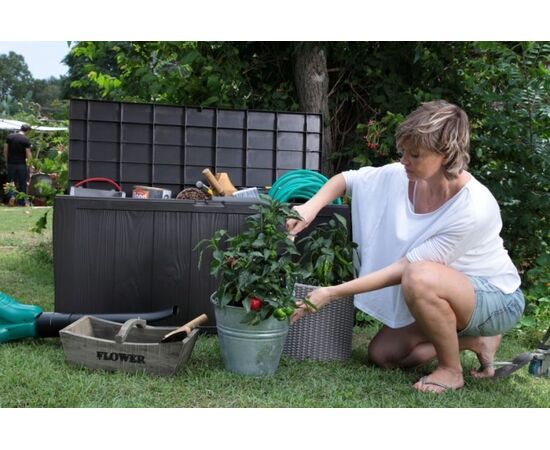 Садовый бокс Keter Sherwood Storage Box 117x45x58 см антрацит