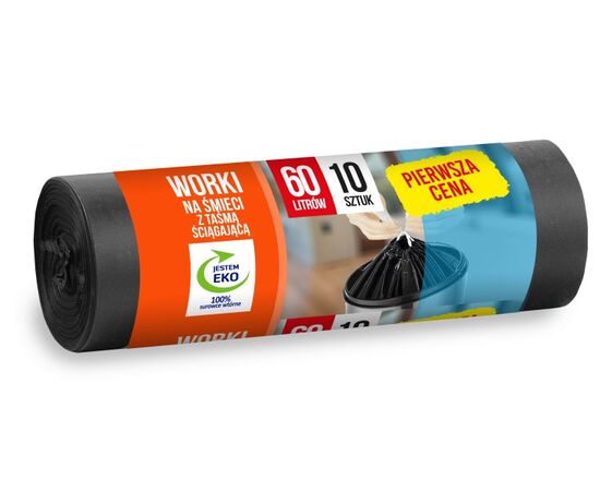 Мешки для мусора First 60л  76x59 см