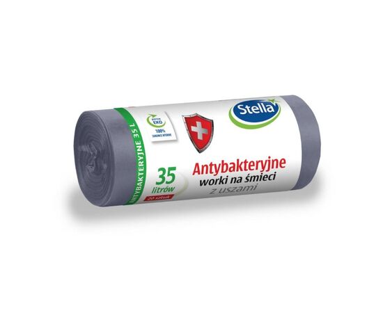 Пакеты для мусора антибактериальные 35л 20шт.