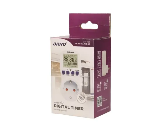 Electronic timer ORNO Schuko OR-PRE 409 GS