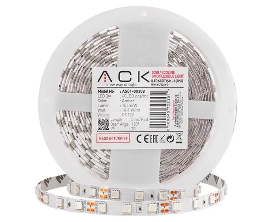 Лента LED ACK 60 RGB 5м 12V IP20