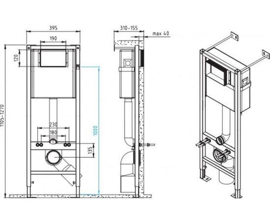 კომპლექტი Cersanit Delfi TPL Vector