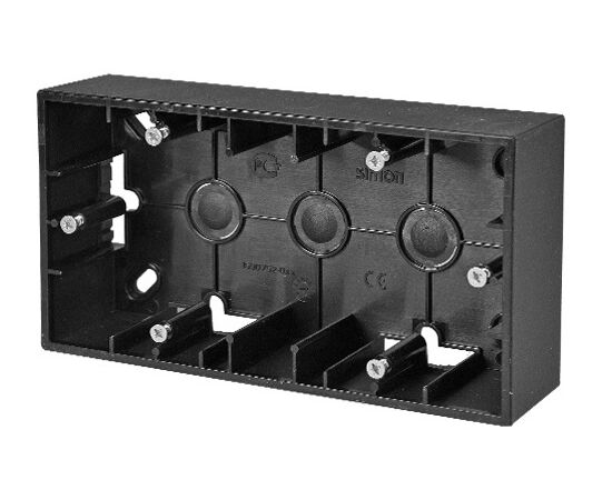 Коробка для наружного монтажа Simon 1590752-038 2 поста графит