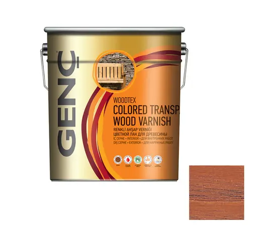 Лак защитный для дерева цветной Genc LT-3650 темный дуб 0.75 l