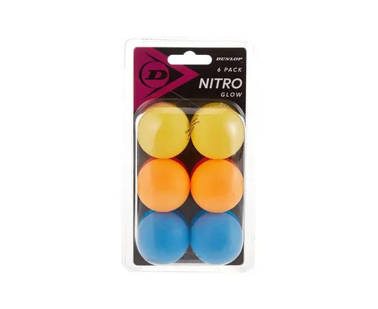 მაგიდის ჩოგბურთის ბურთები Dunlop 40+ Nitro Glow 6 BALL BOX