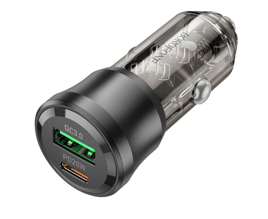 მობილური ტელეფონის მანქანის დამტენი Borofone 38W USB A C 3A 12V