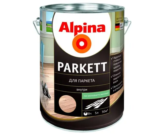 Varnish Alpina Parkett 537893 5 l semi-matt