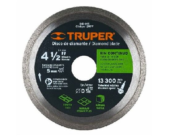 Алмазный диск Truper Continuous DID-145 115 мм