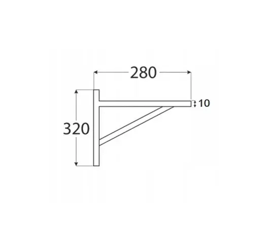 კრონშტეინი ხის გამძლე Domax WDW 320 S 280x320 მმ ფიჭვი