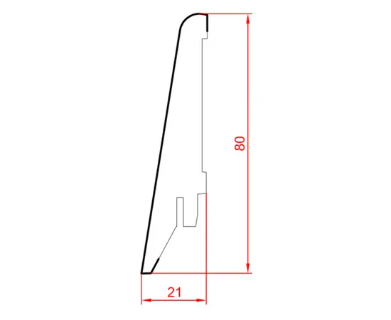 პლინტუსი Super Profil ПП1682 Mont Blanc Natur 2800x21x80