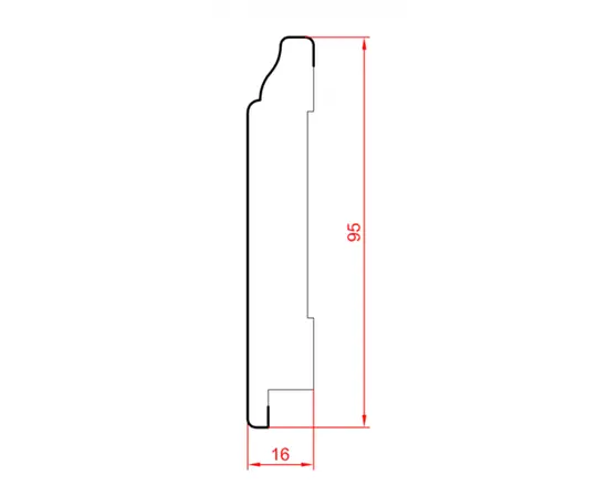 Plinth Super Profil ПП 1695 White 2800x16x95