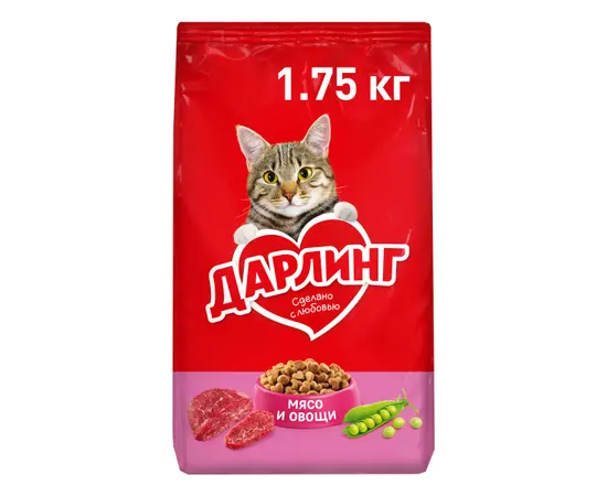 Корм для кошек Darling мясо и овощи 1.75 кг