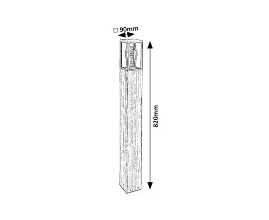 Luminaire Rabalux Wales E27 1x MAX 60W IP44 7197
