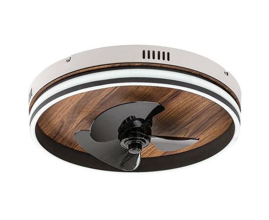 Люстра вентилятор Rabalux Faustine 30W 3000 6500K Ø470 H130мм черный белый 71016