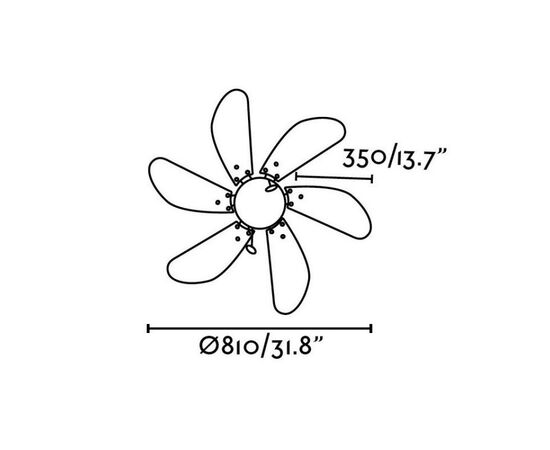 Chandelier fan FARO PALAO brown E14 1x40W Ø820mm
