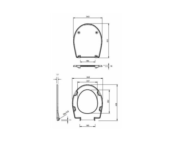 Toilet seat Kolo Record K90112000 Soft close