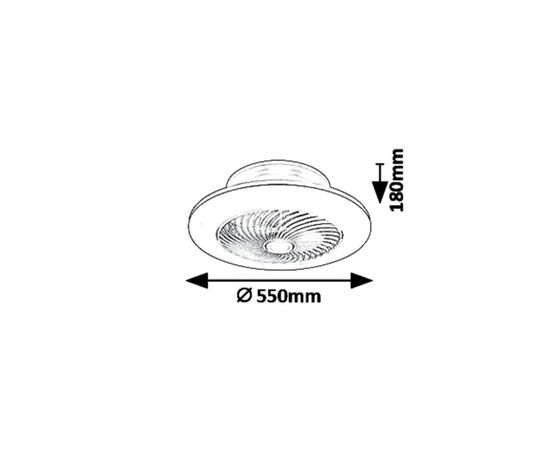 Chandelier ceiling fan Rabalux Dalfon 6710 LED 36W
