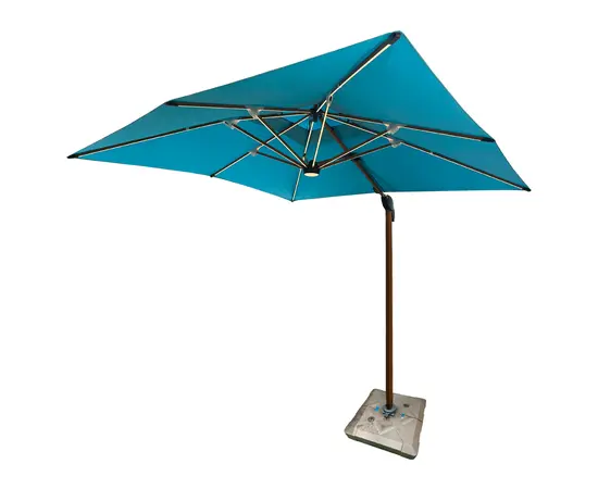 Umbrella with LED lights and base 3x3 m SLX-4 JHA-100KG