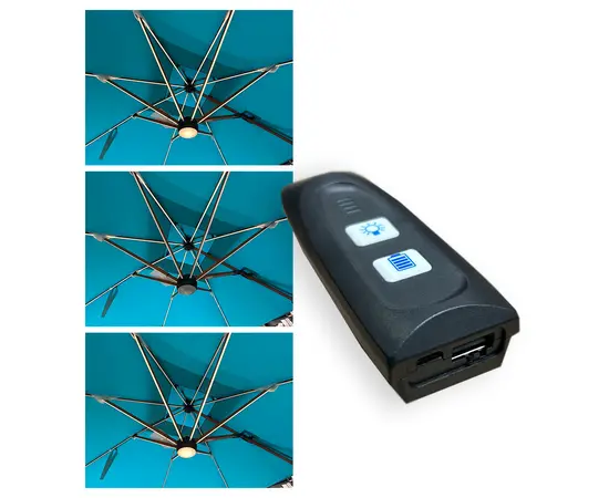 Umbrella with LED lights and base 3x3 m SLX-4 JHA-100KG