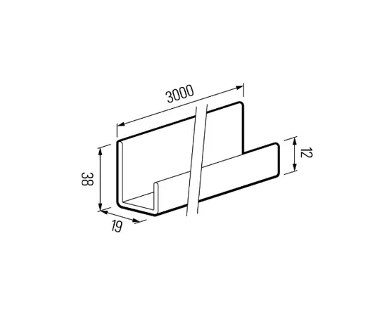 Universal bar Profile VOX Kerrafront FS-251 anthracite 3 m A