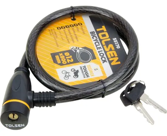 ლითონის ბაგირი ჩამკეტით TOLSEN TOL849-55170 D12X800MM