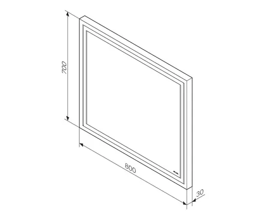Mirror with LED light AM.PM Gem 80 cm