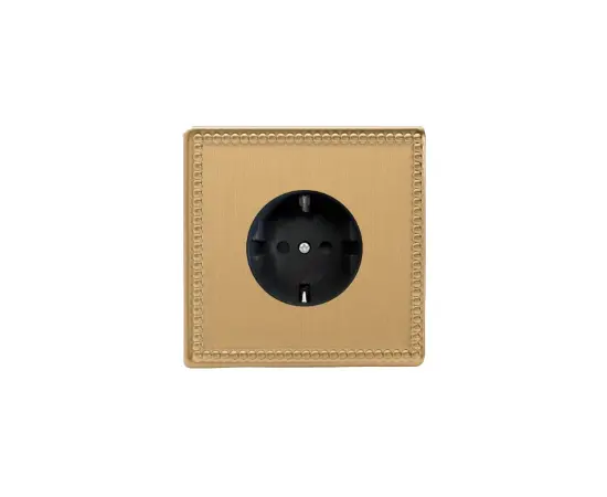 Socket Varilight XEY5FB.JB Schuko with grounding matte brass