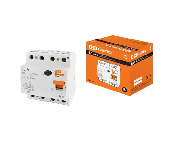 დენის დაცვის მოწყობილობა TDM 4P 32A