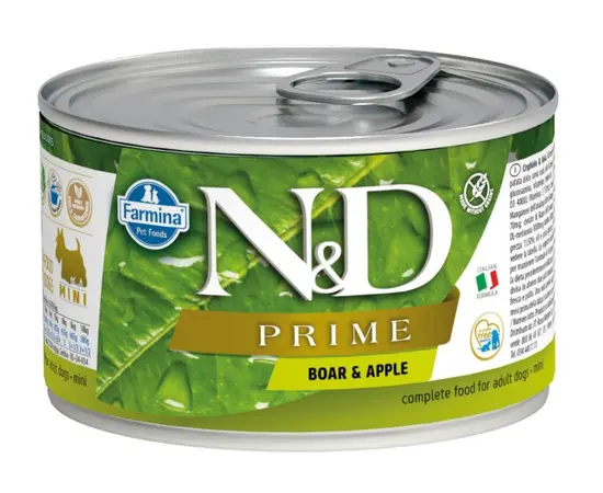 ძაღლის საკვები Farmina N&D Prime Adult Mini ტახი და ვაშლი 140 გ