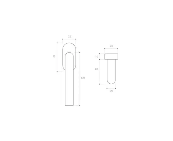 Window handle Metal-Bud NOVA KON