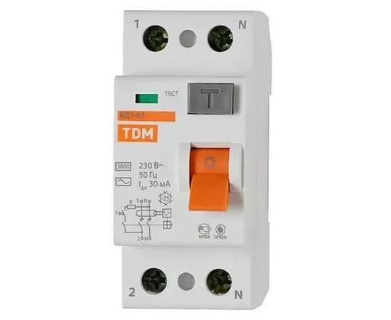 დენის დაცვის მოწყობილობა TDM 2P 30mA