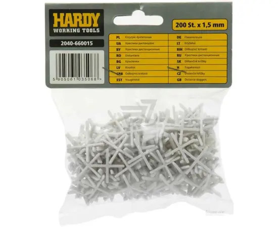 ჯვარედინები დისტანციური Hardy 2040-660015 1.5 მმ 200 ც