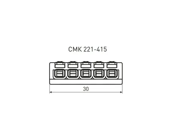 Клемма EKF 5 0.2-4.0 мм² 5шт СМК 221-415 PROxima