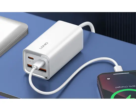 დამტენი LDNIO A4610C 65W 2 USB-A 2 USB-C