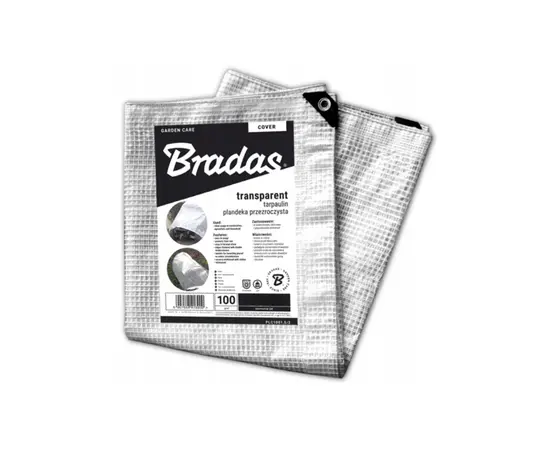 Брезент армированный прозрачный Bradas 4x5 м 100 г