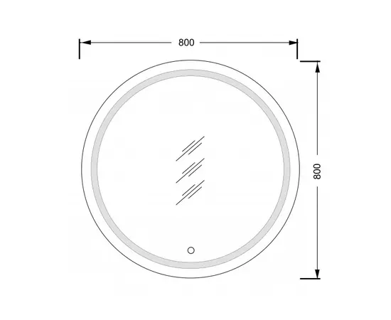 Mirror with light and sensor Sunny D80 S 80 cm