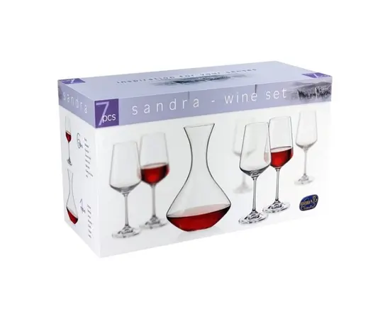 Wine fougere with decanter BOHEMIA 6 pcs SANDRA/CX31AA91500/7