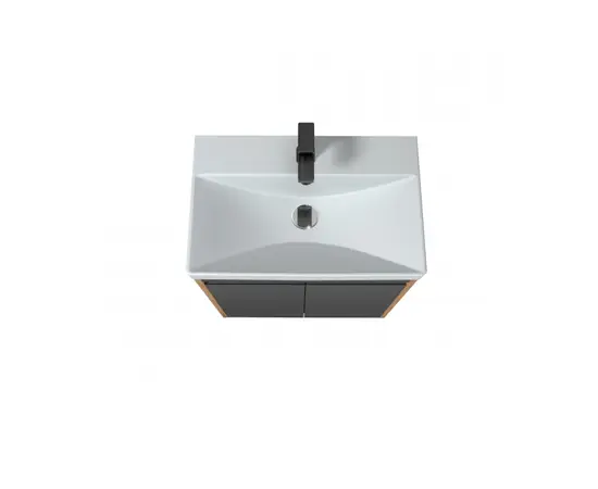 Тумба для ванной с умывальником OLIVE 60-U Wood/Grey Sempre 61 см