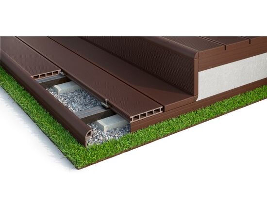 Доска террасная Bergdeck Walnutt 2200X140X22 1шт=0.3м²