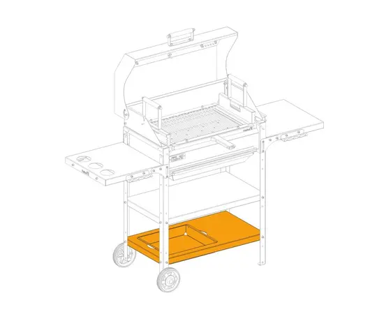 Полка с лотком Helios Helios Smart 600 мм