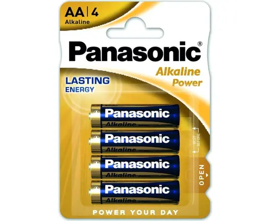Батарейка Алкалиновая Panasonic Alkaline Power LR6 AA 4 шт.