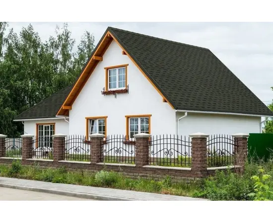 Черепица битумная многослойная Technonicol Fazenda зеленая 2.6 м²