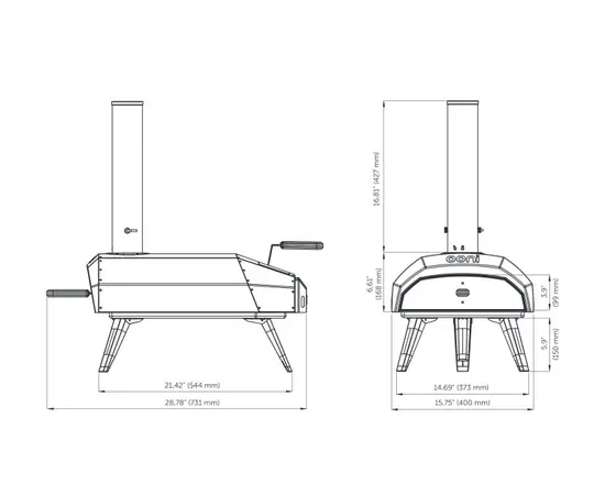 Pizza oven charcoal Ooni Karu 12 Multi-Fuel