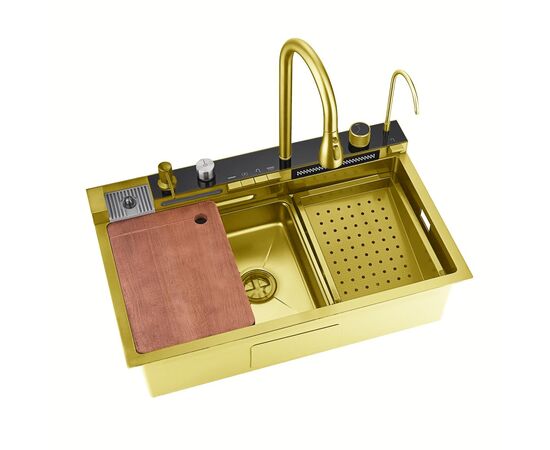 Kitchen sink multifunctional Lefton P31-B 75x45 cm Gold
