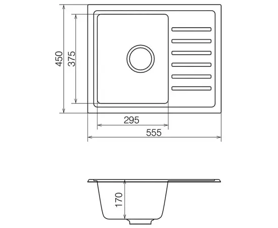 Kitchen sink Vankor Lira LMP 02.55 black