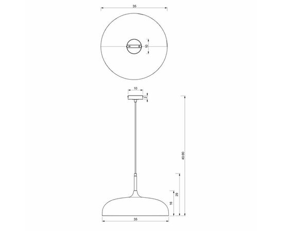 Подвес Milagro MLP8031 LINCOLN 1 E27 Ø35cm Белый Золото