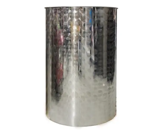 Barrel stainless steel 600 l with pneumatic cover