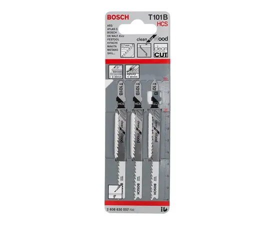 პირი ბეწვა ხერხის ხისთვის  Bosch 2608630557 T101B HСS  3 ც