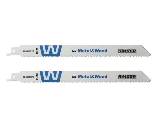 Пильное полотно для сабельной пилы по металлу и дереву Raider RD-BIMS1122VF 225 X 0.9 (1.8-2.6) мм 2